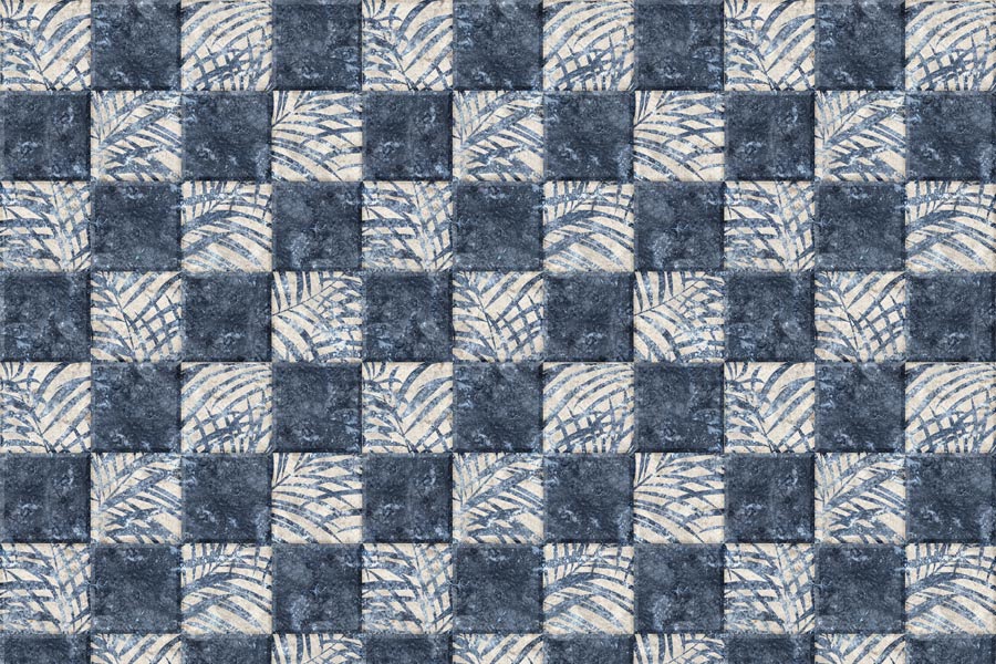 Modern Blue Geometric Abstract Mural Wallpaper