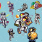 astronaut with sports and planets cool wallpaper