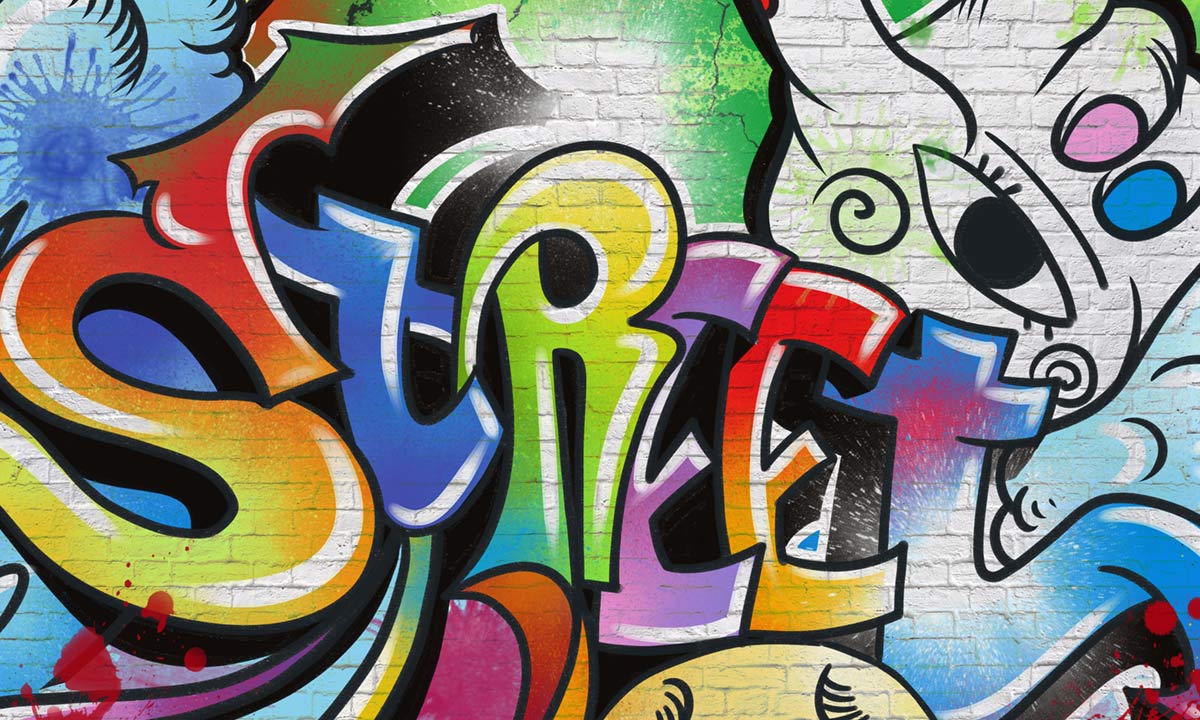 Colorful Graffiti Art Mural Wallpaper