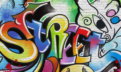 Colorful Graffiti Art Mural Wallpaper
