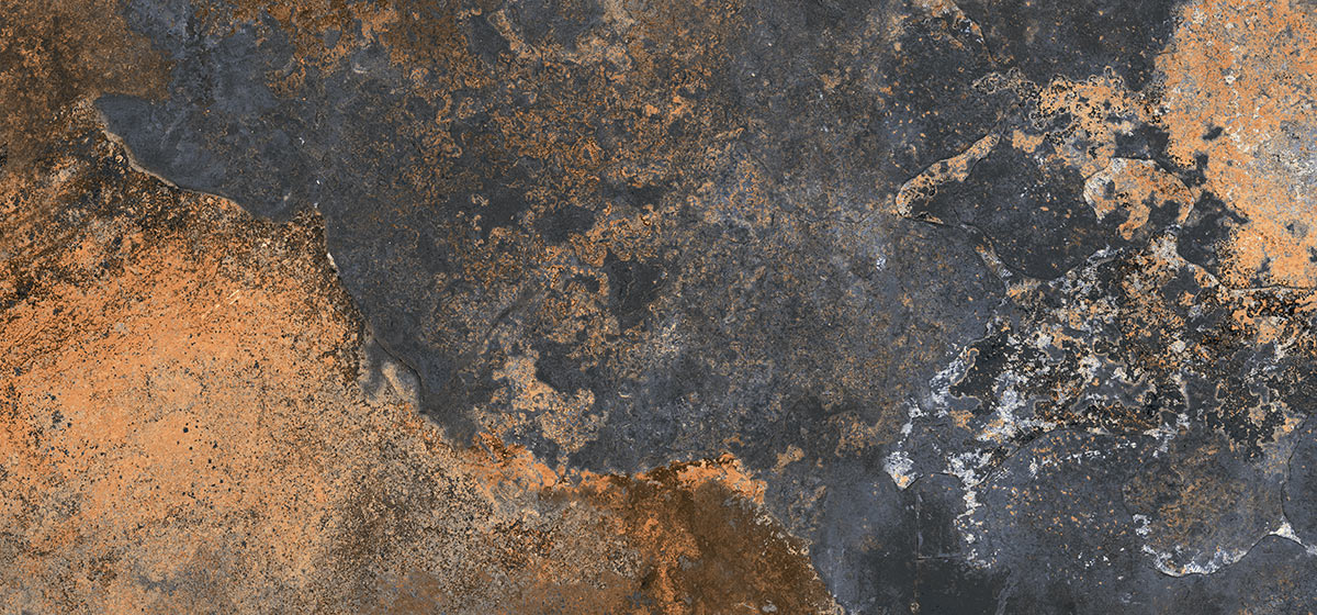 Rustikale Metallische Rost Orange Wandtapete