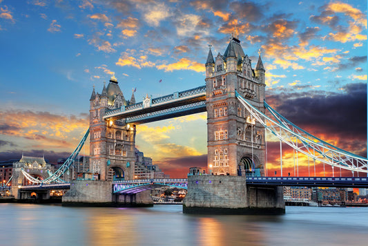 tower bridge when sunset wallpaper decoration