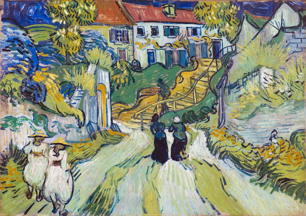 Vibrant Vintage Van Gogh Inspired Mural Wallpaper