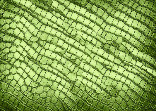 Emerald Green Crocodile Texture Mural Wallpaper