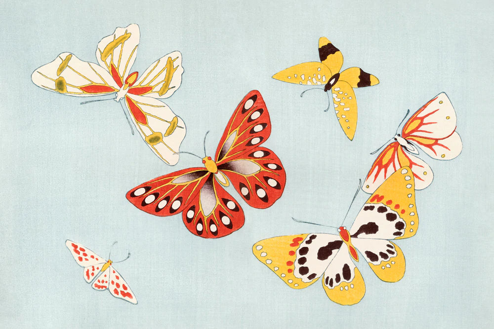 Dotted Butterfly Animal Wall Mural Art Design