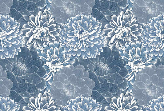 wallpaper with a nice blue flower pattern