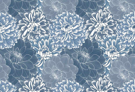 wallpaper with a nice blue flower pattern