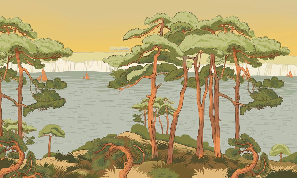 Serene Nature Landscape Mural Wallpaper
