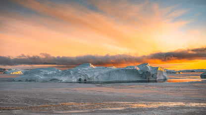 Sunset on an Iceberg Wallpaper Mural Simple