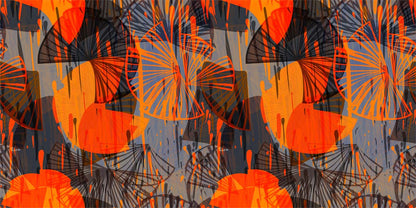 Textile Orange Pattern Abstract Wallpaper Decor