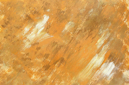Abstract Brushstroke Orange Gold Mural Wallpaper
