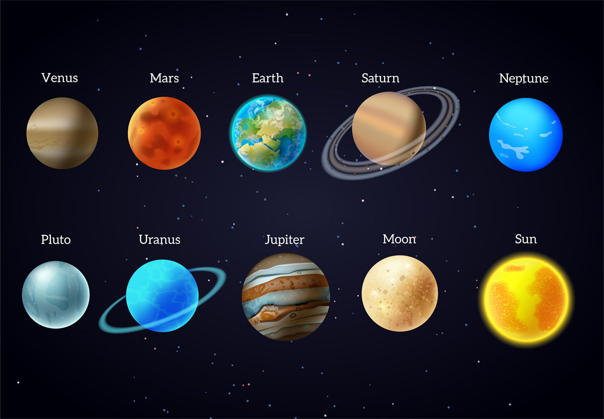 Unique Planets In Solar Space Wallpaper Decor