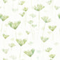 Wallpaper Mural Plain Green Ginkgo Leaf Watercolor