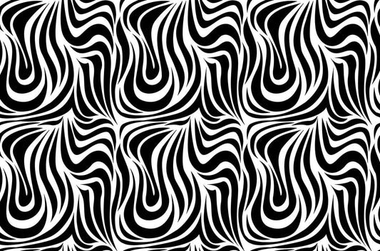 For use as inside and exterior house decoration, a black animal skin wallpaper mural