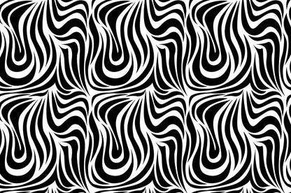 For use as inside and exterior house decoration, a black animal skin wallpaper mural