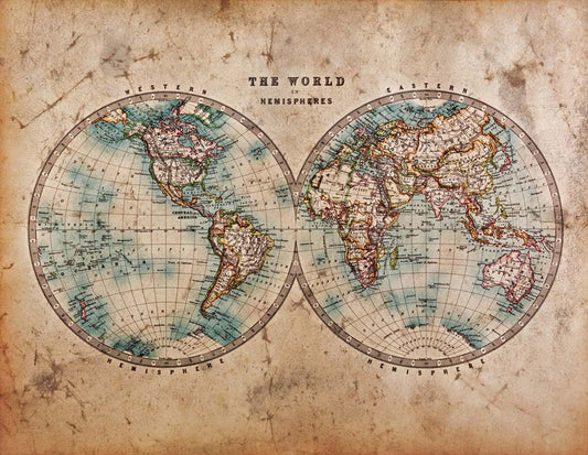 Vintage World Map Wall Mural Wall Mural