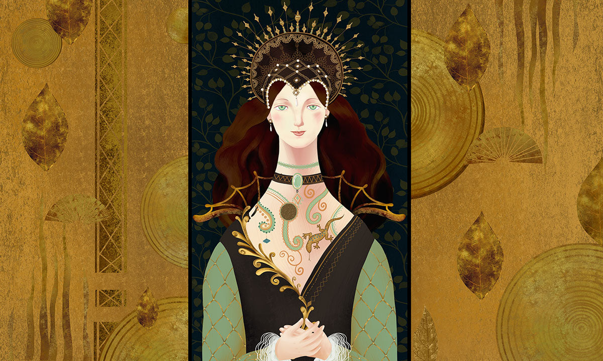 Regal Gold Art Deco Wandtapete