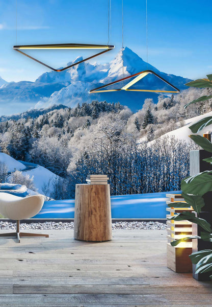 snow mountain view wall decoration design