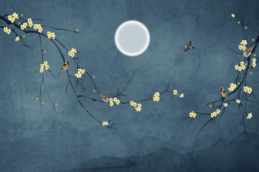 Plum Blossom Flower Wallpaper Home Decor