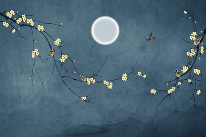 Plum Blossom Flower Wallpaper Home Decor
