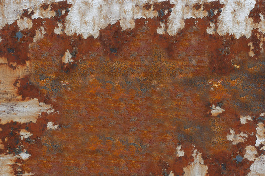 Rustic Industrial Orange Rust Mural Wallpaper