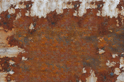 Rustic Industrial Orange Rust Mural Wallpaper