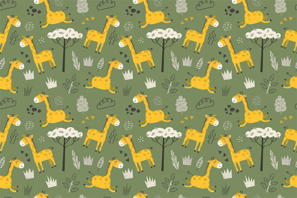 a room's bespoke wallpaper featuring an animal pattern