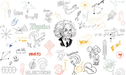 Einstein Physics Pattern Wallpaper Mural Design