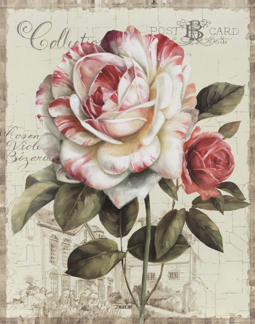 Vintage Floral Rose Elegant Mural Wallpaper