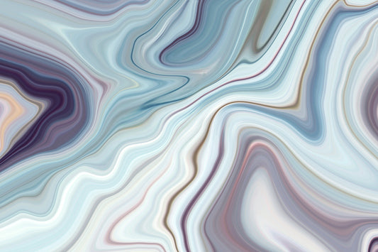 Wallpaper Mural in a Melted Blue Marble Pattern Plain