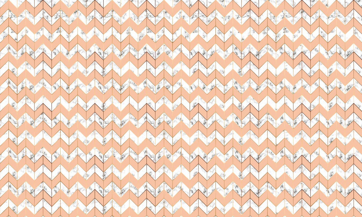 Modern Geometric Peach Marble Mural Wallpaper