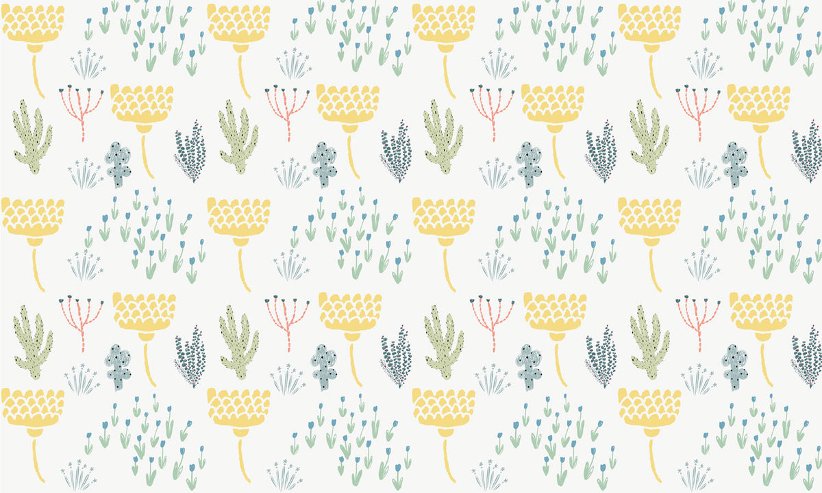 Charming Botanical Garden Mural Wallpaper