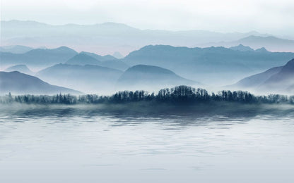Lake front of Mountain wallpaper mural home interior decor