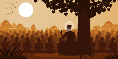 Buddha Preach Wallpaper Home Decor