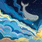 Starry Whale Night Wallpaper Mural