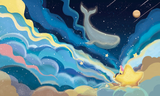 Starry Whale Night Wallpaper Mural