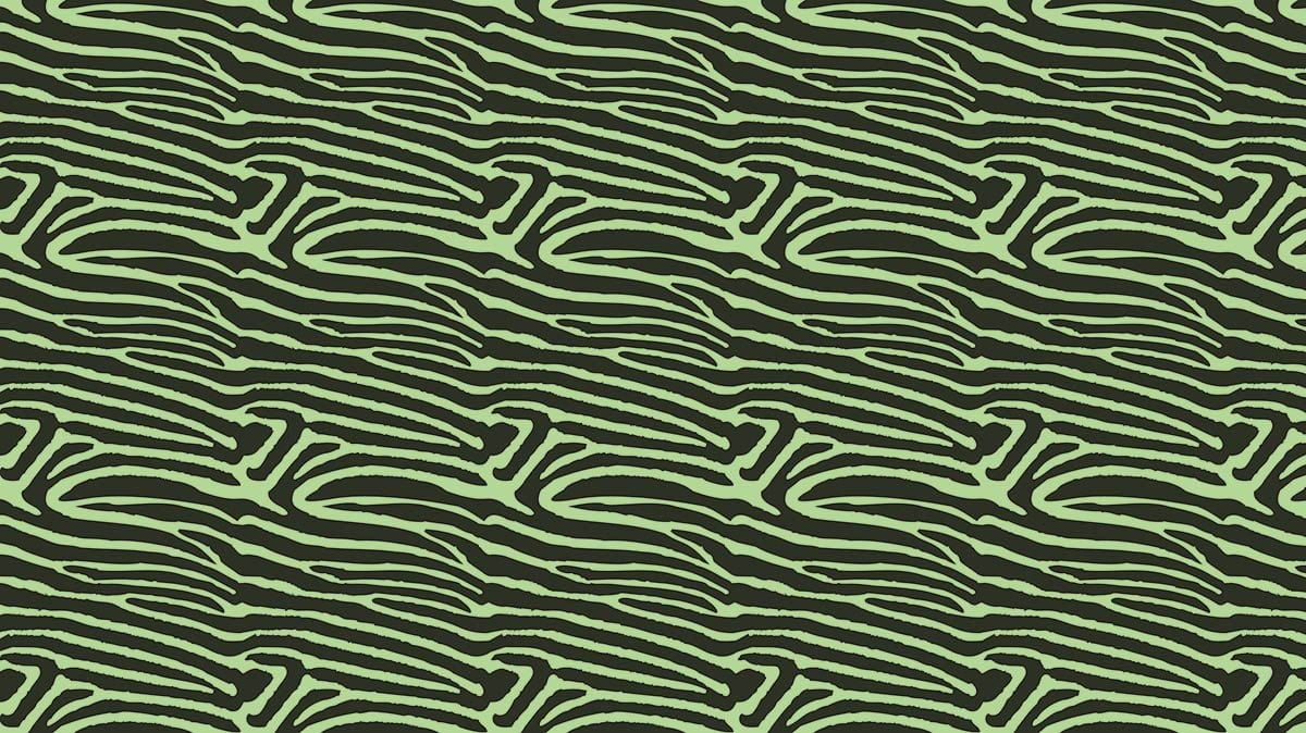 Emerald Green Abstract Zebra Mural Wallpaper