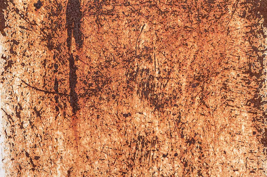 Rustic Burnt Orange Metallic Mural Wallpaper