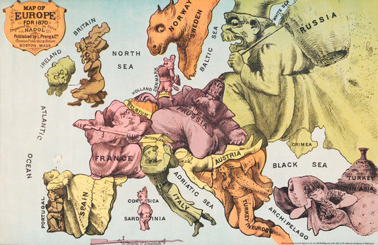 War Map of Europe Vinatge World Map Mural Art