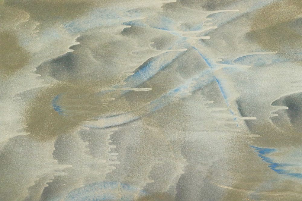 Abstract Watercolor Blue Grey Mural Wallpaper