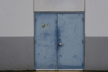 industrial iron door wallpaper mural