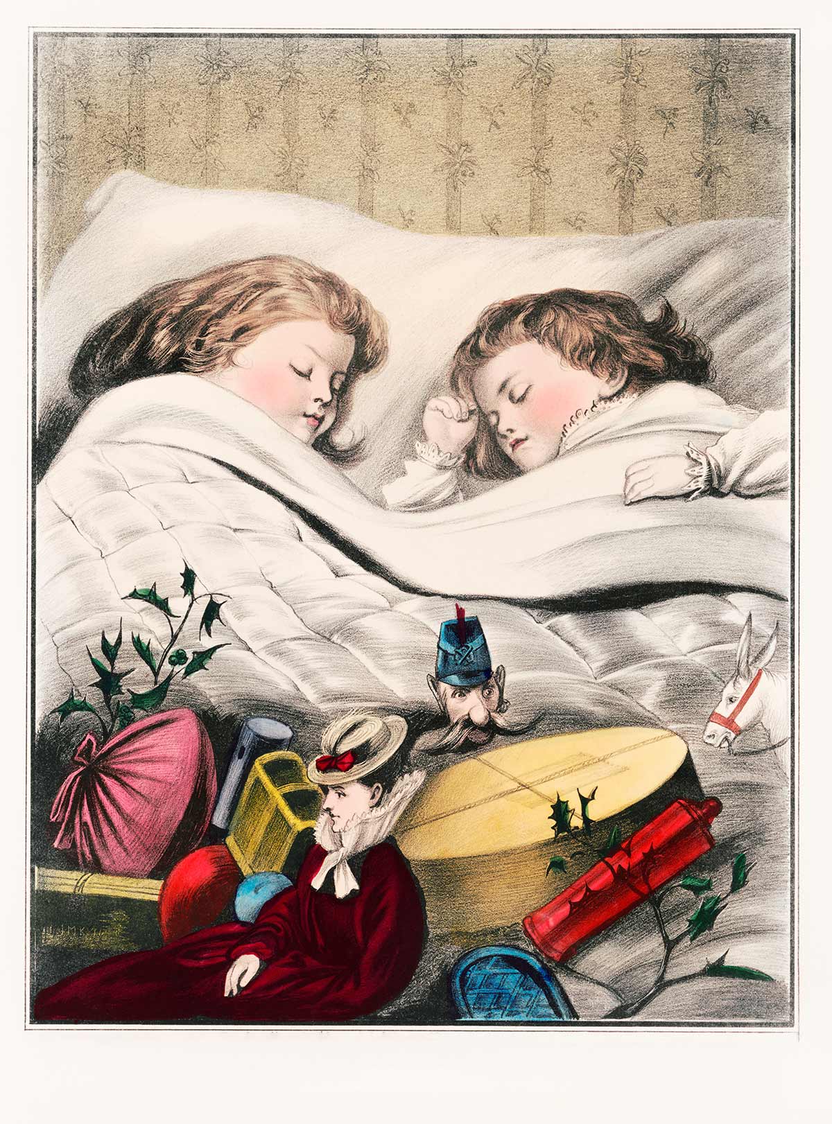 Christmas Baby Painting Custom Wallpaper