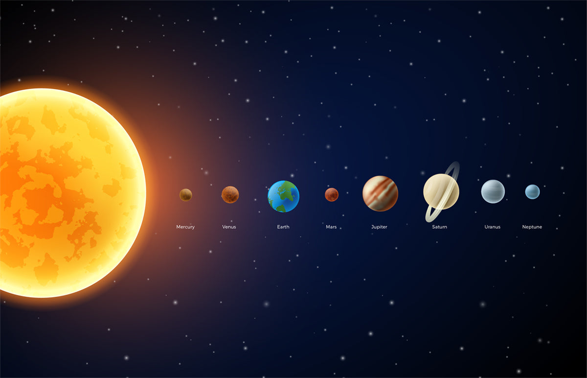 Sun & Planets Space Wallpaper Home Decor