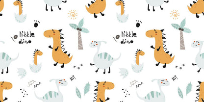 A dinosaur mural for the baby's nursery
