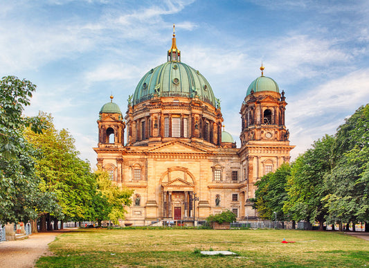 dome berlin palcae in green and gold customzied wallpaper