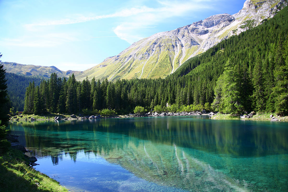Serene Mountain Lake Scenic Wallpaper Mural