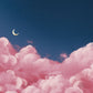 Pink Clouds Landscape Mural Custom Art Design
