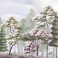 Wallpaper Mural of a Misty Forest for Use in Home Decoration