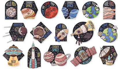Colorful Space Adventure Kids Wallpaper for Wall