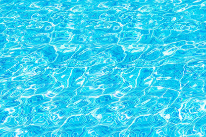 blue pool water wave wall mural home interior design